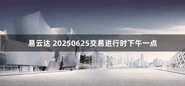 易云达 20250625交易进行时下午一点
